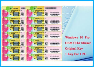সমস্ত Lanugaue সমঞ্জসে উইন্ডোজ 10 প্রো COA স্টিকার 32bit 64bit অনলাইন সক্রিয় COA X20 জেনুইন ই এম লাইসেন্স